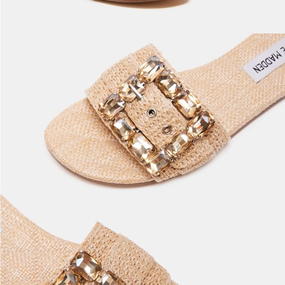 NEW STEVE MADDEN RAFFIA FLATS - Picture 7 of 10